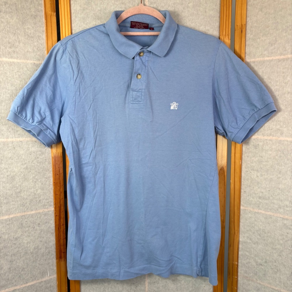 Chaps Ralph Lauren Polo Shirt Size M Light Blue Short Sleeve‎ Cotton Vintage